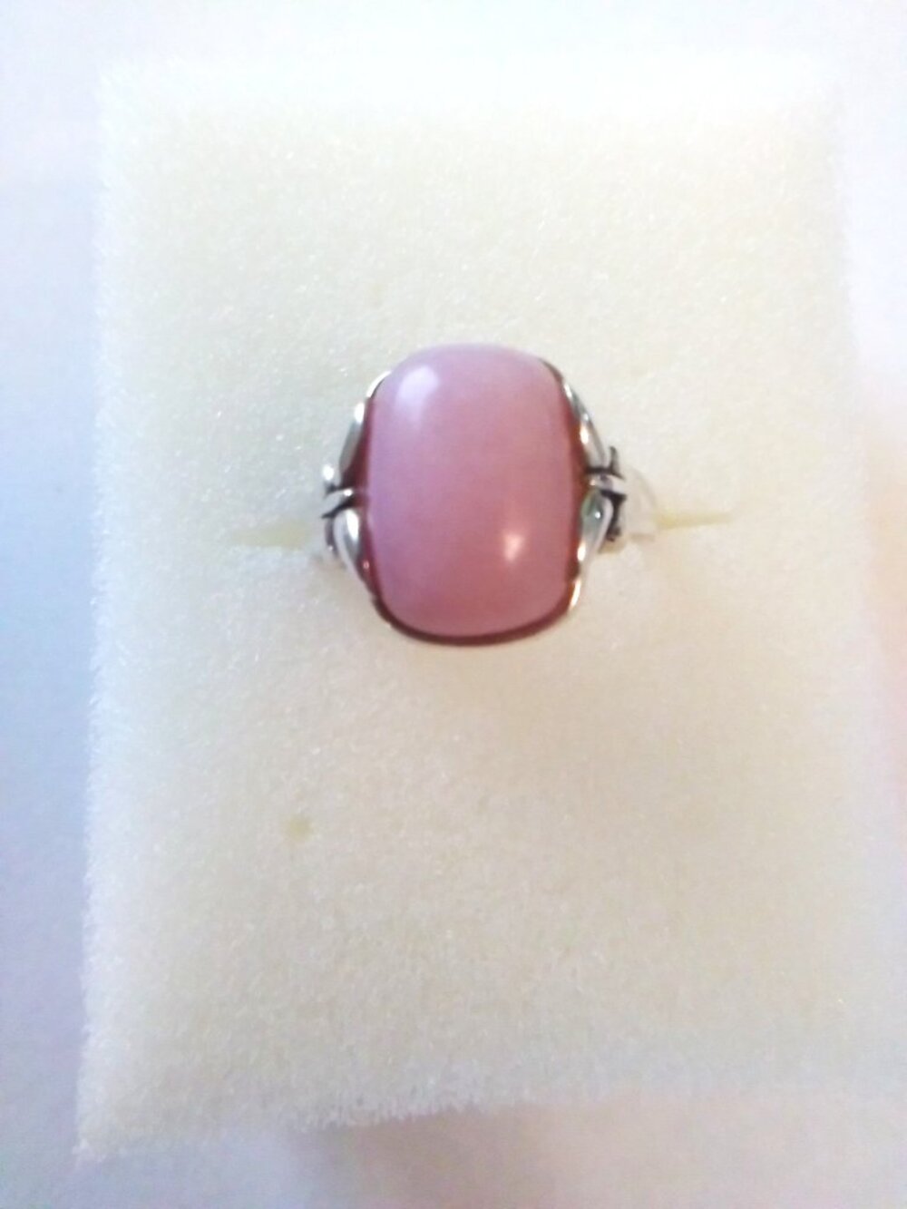Pink Opal Silver Ring